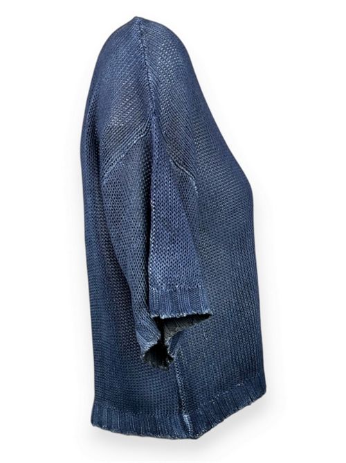 maglia a scatola donna sfumata blu Alessandro Aste | MOSHI-SPRAY ARTNIGHT
